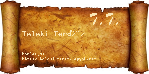 Teleki Teréz névjegykártya